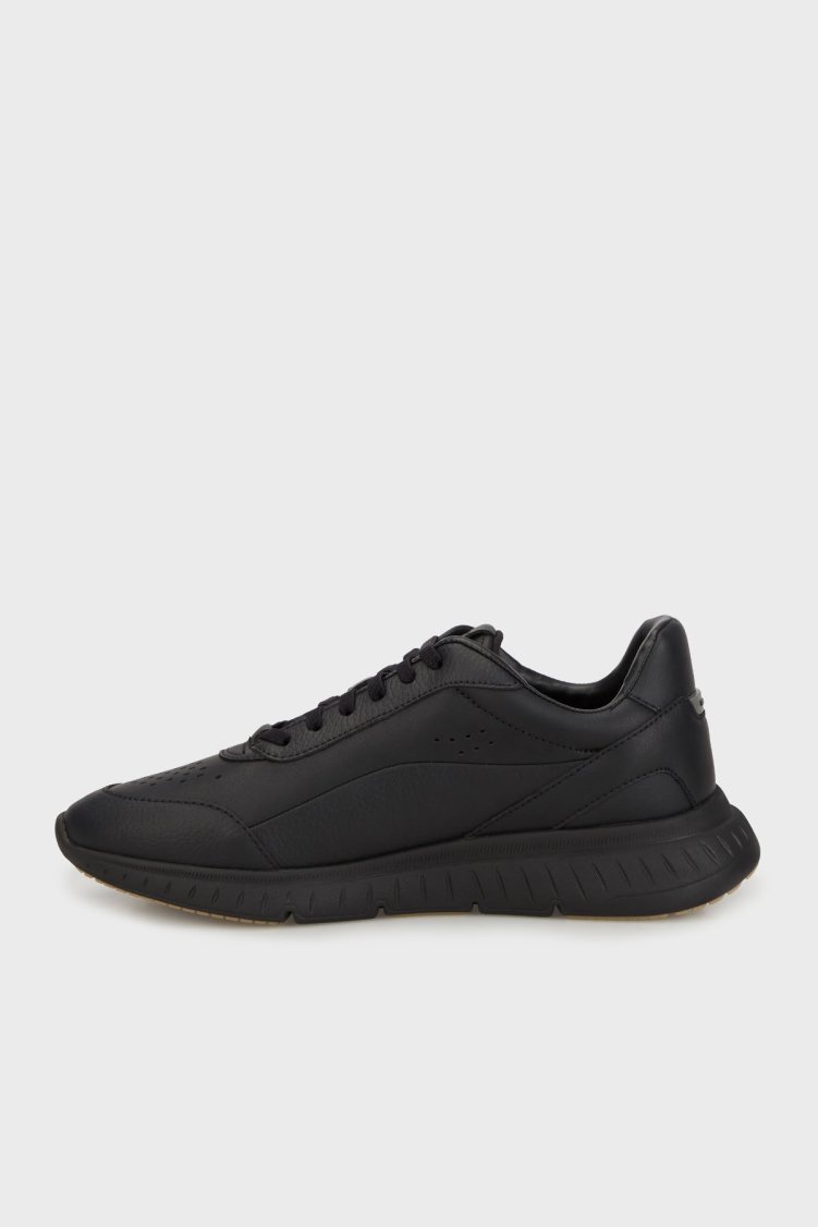 Boss Deri Logolu Sneaker Erkek Ayakkabı 50552902 005 SİYAH - Boss (1)