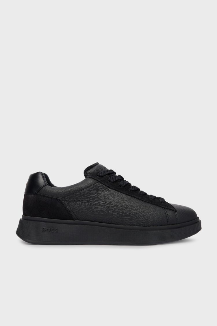 Boss Deri Sneaker Erkek Ayakkabı 50552869 005 SİYAH - Boss