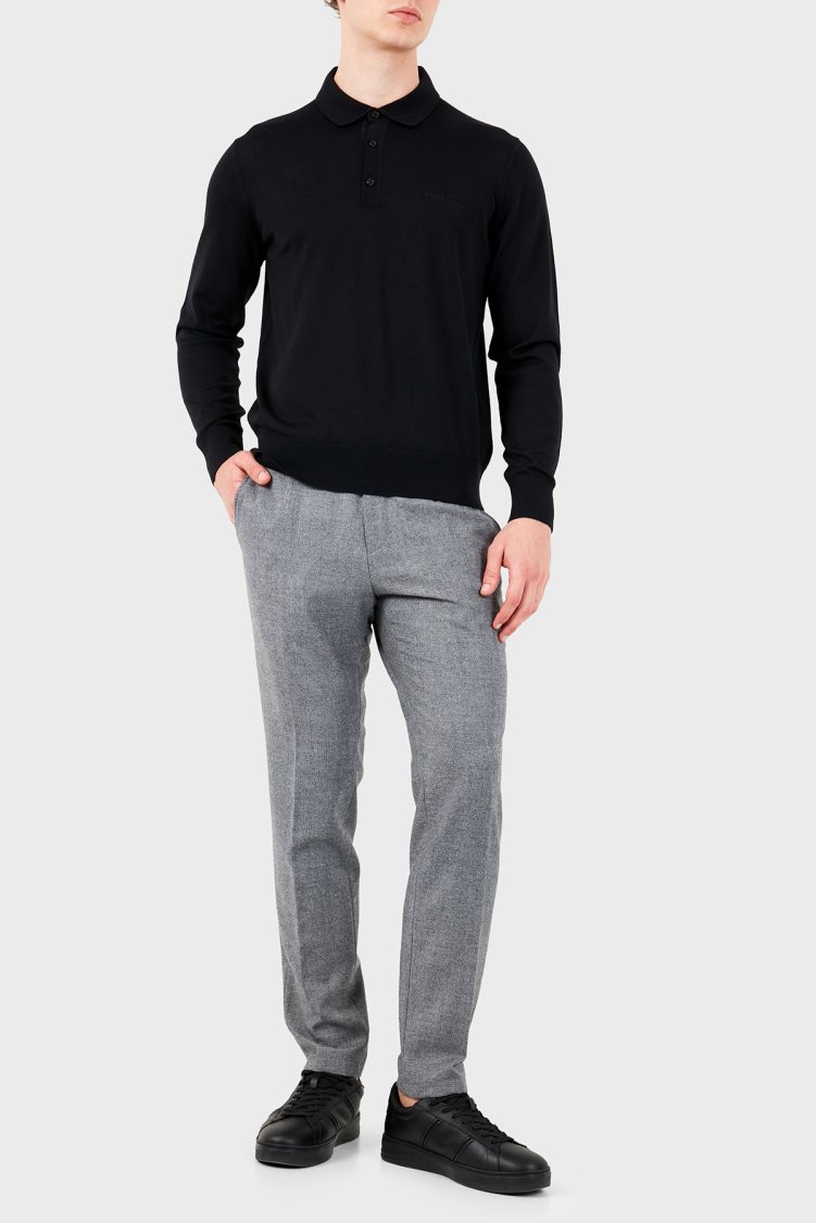 Boss Erkek Polo Yaka Kazak 50571927 001 Siyah - Boss (1)