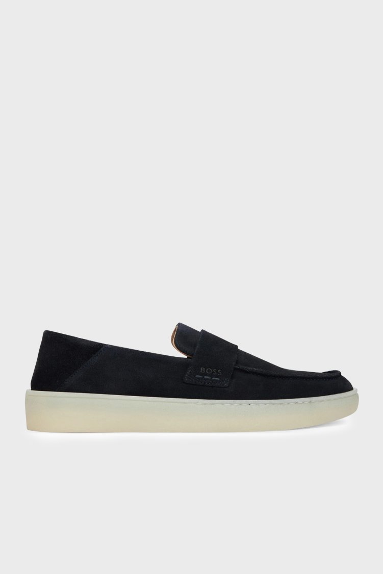 Boss Hakiki Deri Loafer Erkek Ayakkabı 50557699 401 LACİVERT - Boss