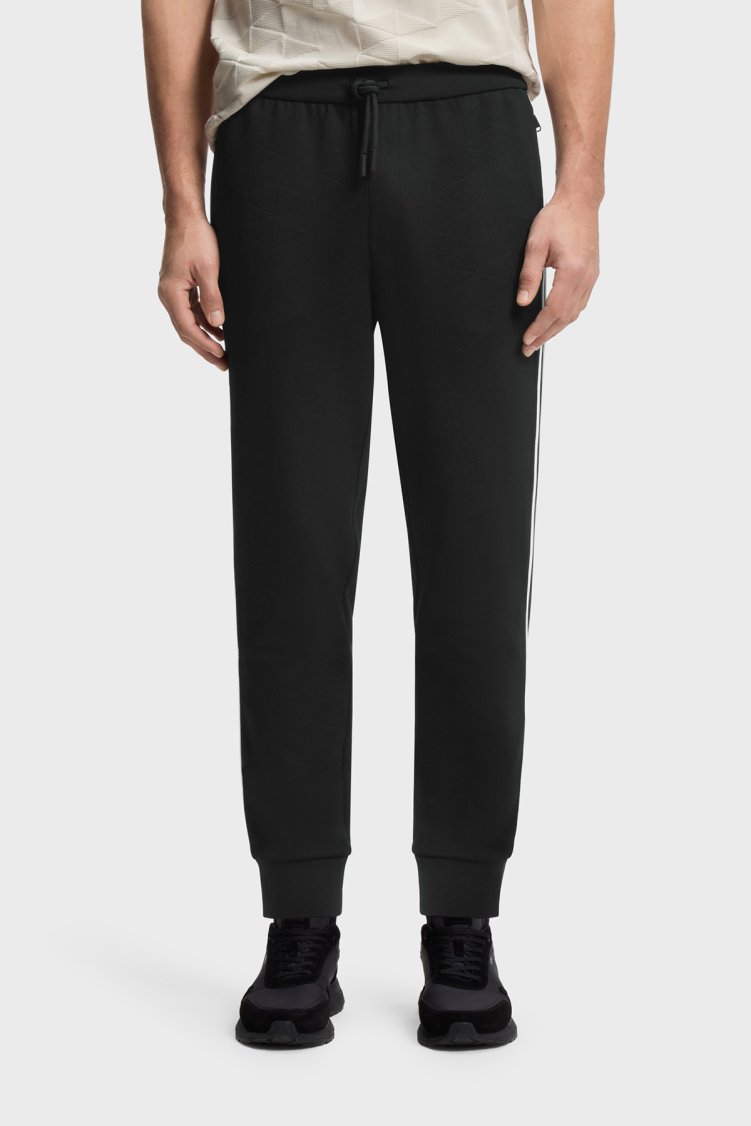 Boss Jakarlı Relaxed Fit Lastikli Paça Erkek Pantolon 50566815 001 Siyah - Boss