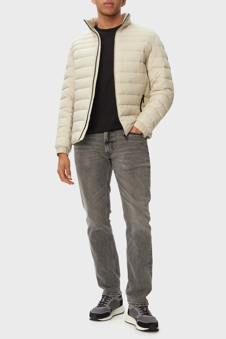 Boss Kapitoneli Regular Fit Dik Yaka Erkek Mont 50549252 271 Bej - Boss (1)