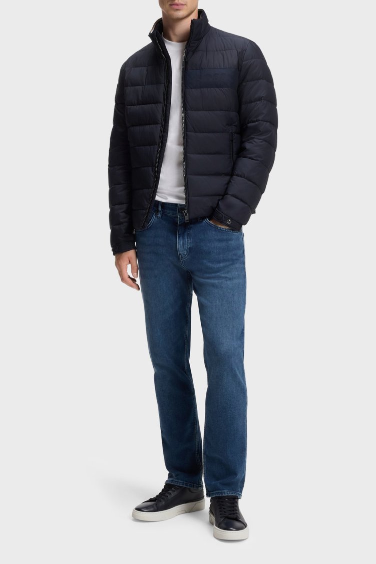 Boss Kapitoneli Regular Fit Dik Yaka Şişme Erkek Mont 50519237 404 Lacivert - Boss (1)