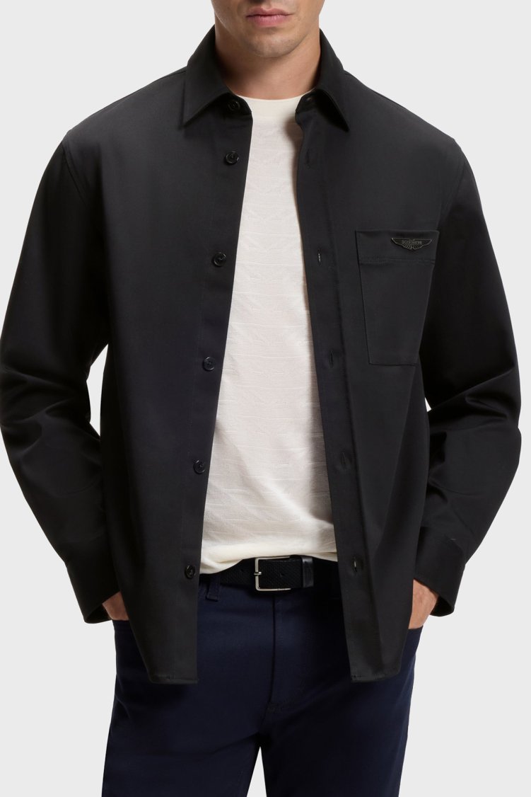 Boss Lgoolu Pamuklu Relaxed Fit Uzun Kollu Erkek Gömlek 50567166 001 Siyah - Boss