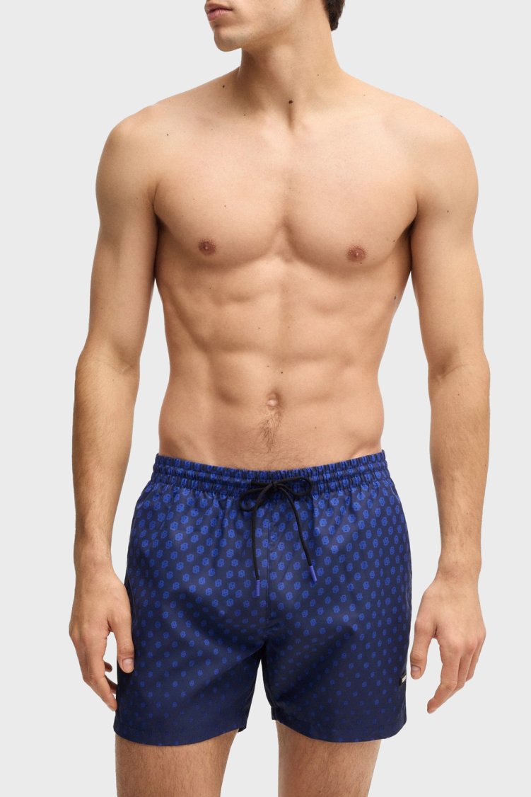 Boss Logo Baskılı Regular Fit Cepli Erkek Mayo Short 50539931 413 LACİVERT - Boss