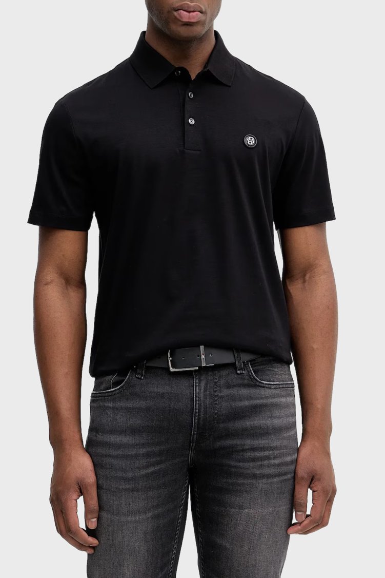 Boss Logolu % 100 Pamuk Regular Fit Düğmeli Erkek Polo 50555829 001 SİYAH - Boss
