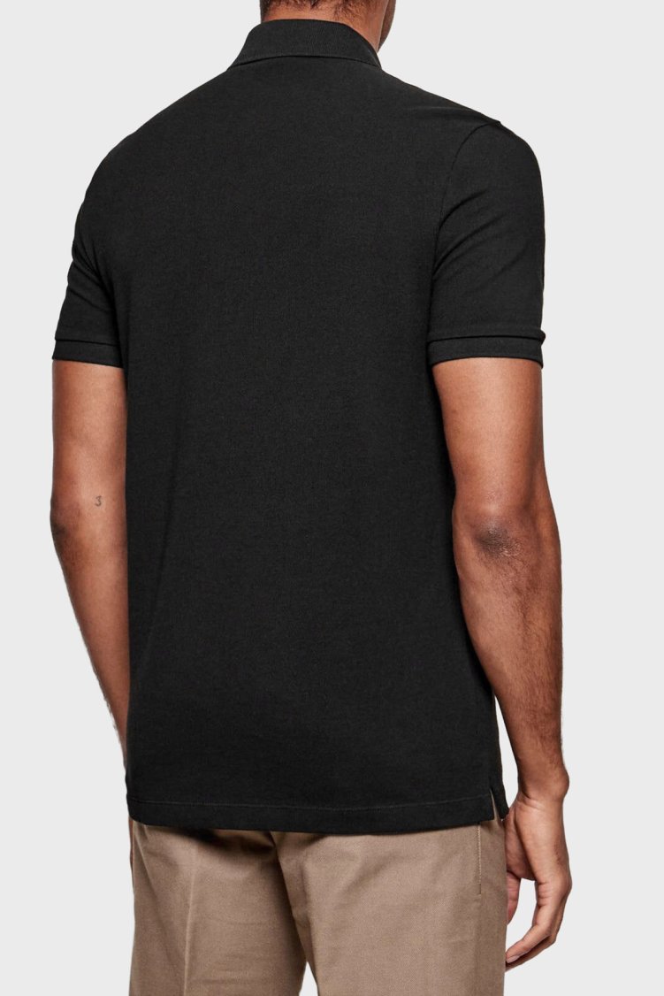 Boss Logolu % 100 Pamuk Regular Fit Düğmeli Erkek Polo 50556415 001 Siyah - Boss (1)
