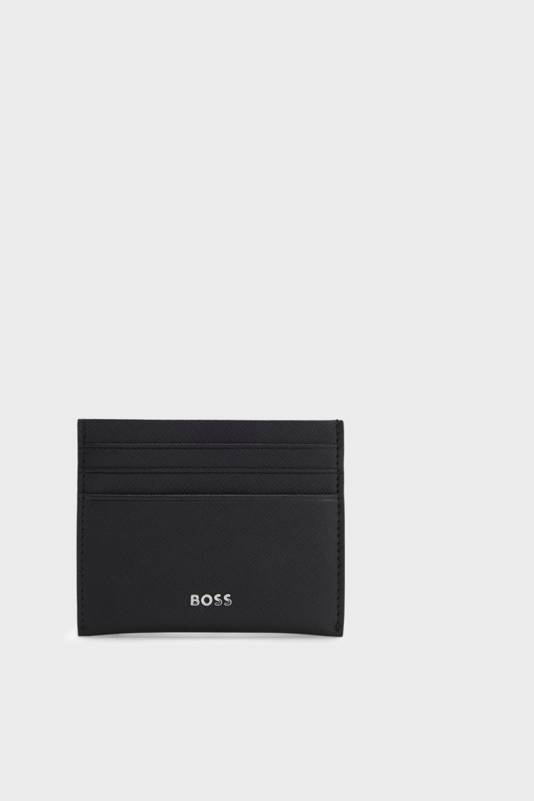 Boss Logolu Deri Erkek Kartlık 50568400 001 Siyah - Boss