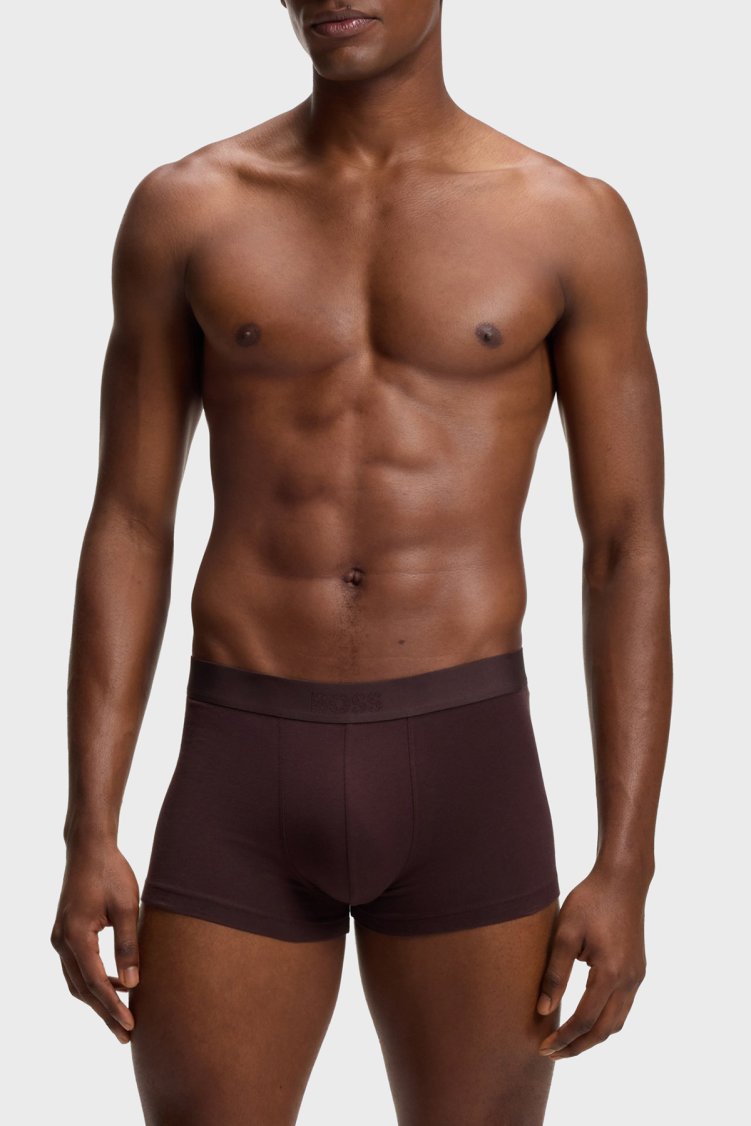 Boss Logolu Pamuklu 3 Pack Erkek Boxer 50544263 997 Siyah-yeşil-bordo - Boss (1)