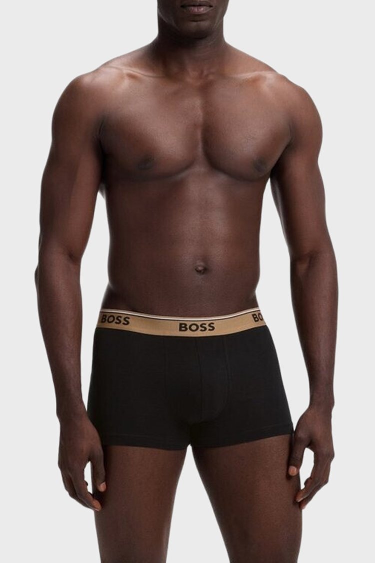 Boss Logolu Pamuklu 3 Pack Erkek Boxer 50554443 262 Siyah - Boss (1)