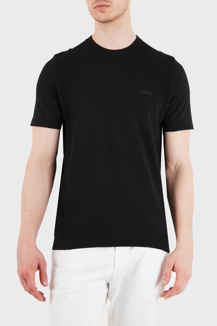 Boss Logolu Pamuklu Regular Fit Bisiklet Yaka Erkek T Shirt 50558347 001 SİYAH - Boss