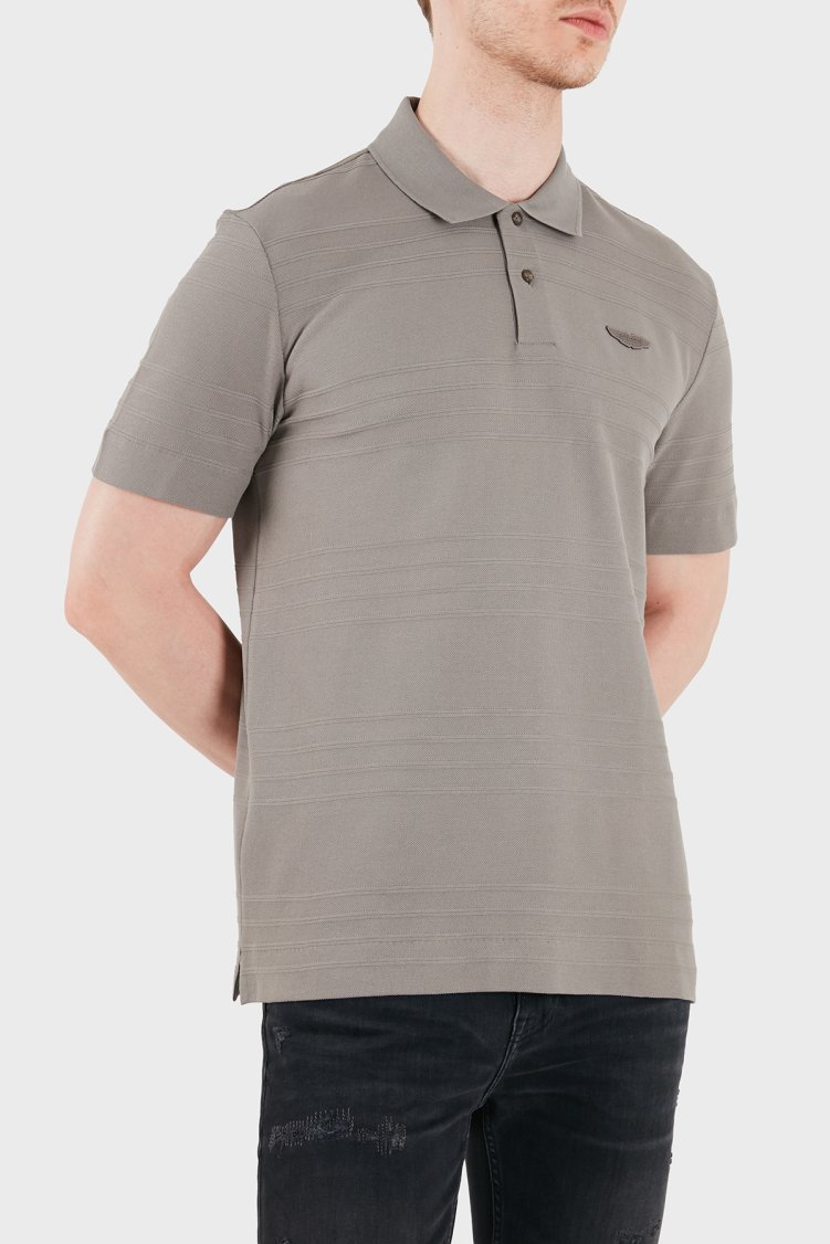 Boss Logolu Pamuklu Regular Fit Düğmeli Erkek Polo 50556174 077 GRİ - Boss