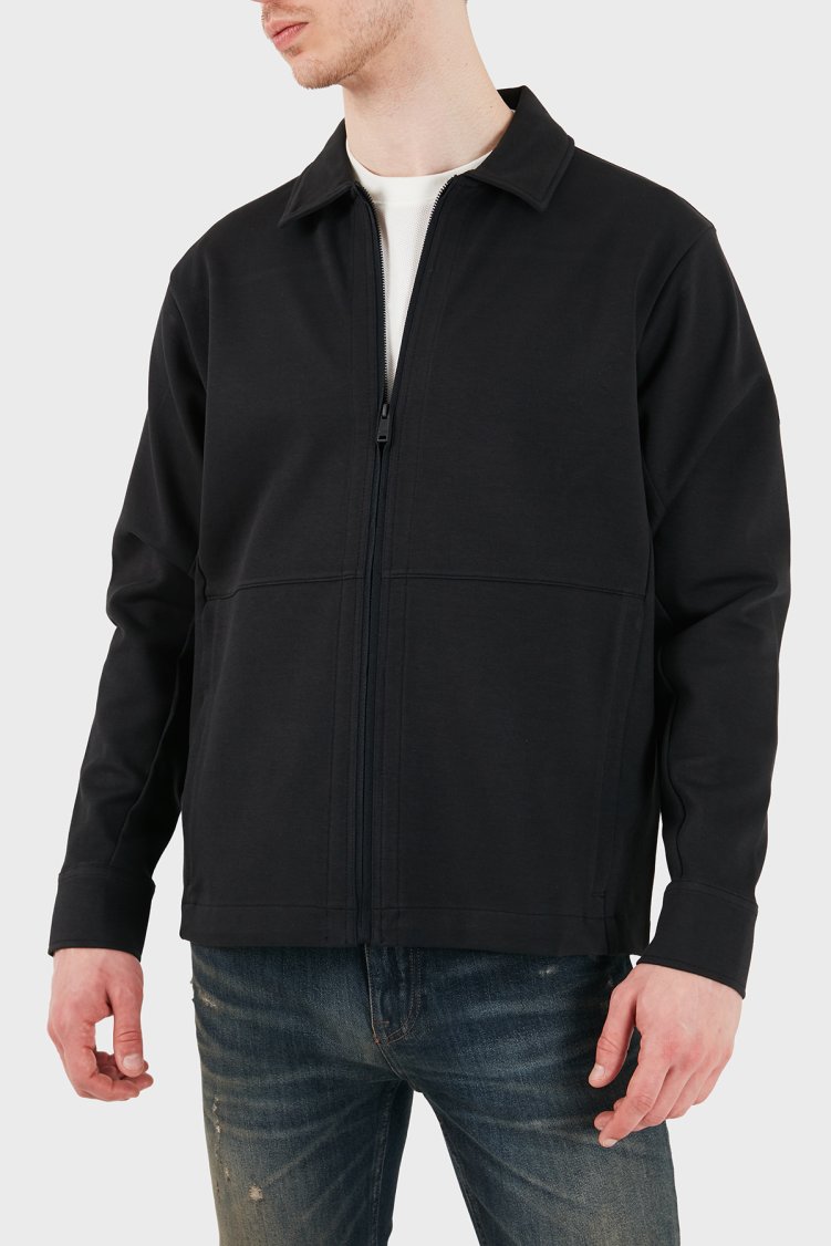 Boss Logolu Pamuklu Regular Fit Klasik Yaka Fermuarlı Erkek Sweat 50554869 001 SİYAH - Boss