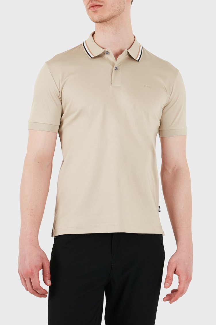 Boss Logolu Pamuklu Slim Fit Düğmeli Erkek Polo 50469360 286 BEJ - Boss
