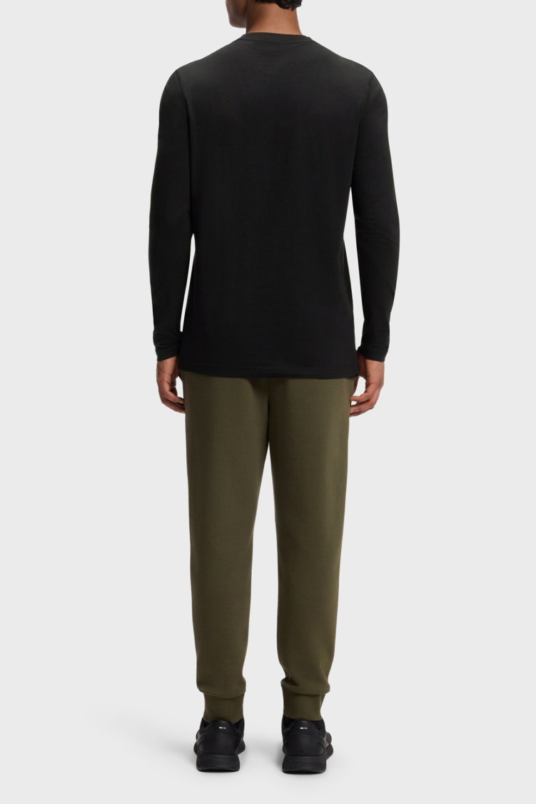 Boss Logolu Regular Fit Bisiklet Yaka Uzun Kollu Erkek Sweat 50506365 001 Siyah - Boss (1)