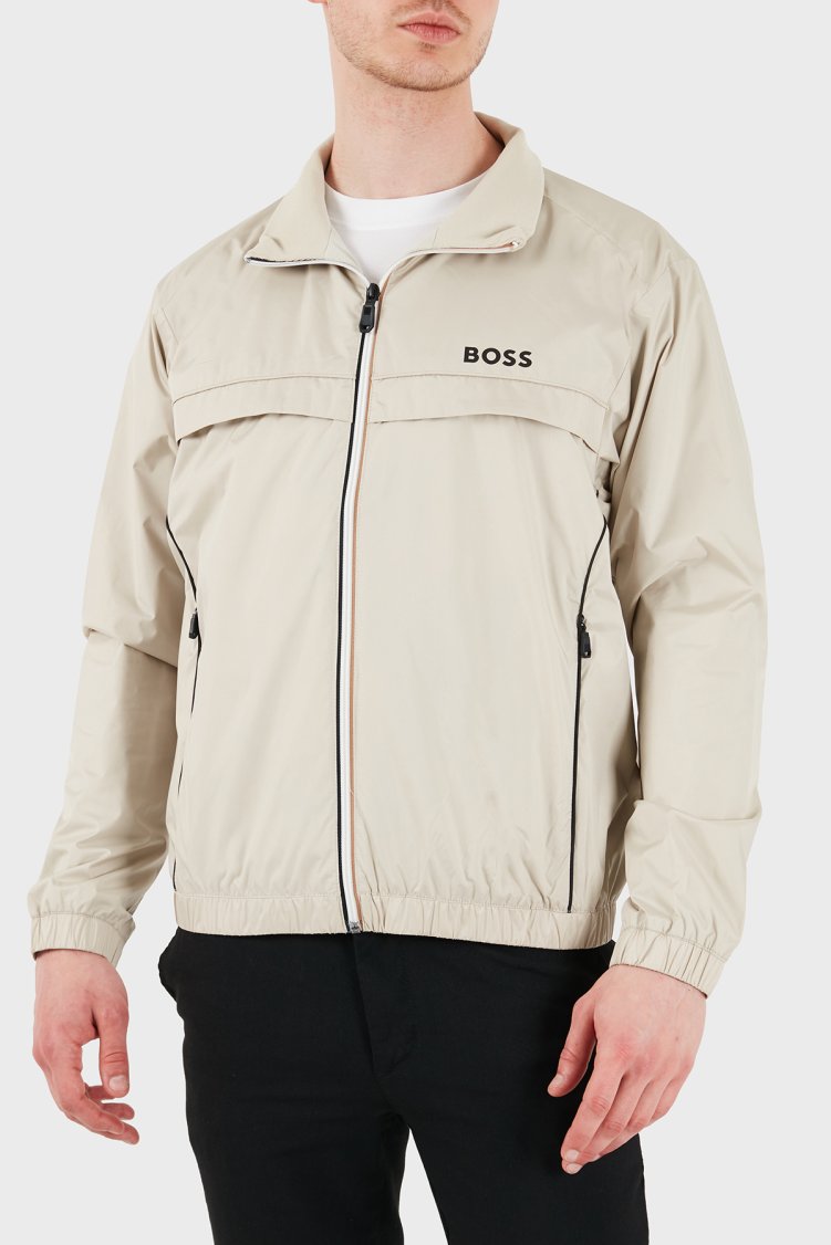 Boss Logolu Regular Fit Dik Yaka Erkek Mont 50551069 272 BEJ - Boss