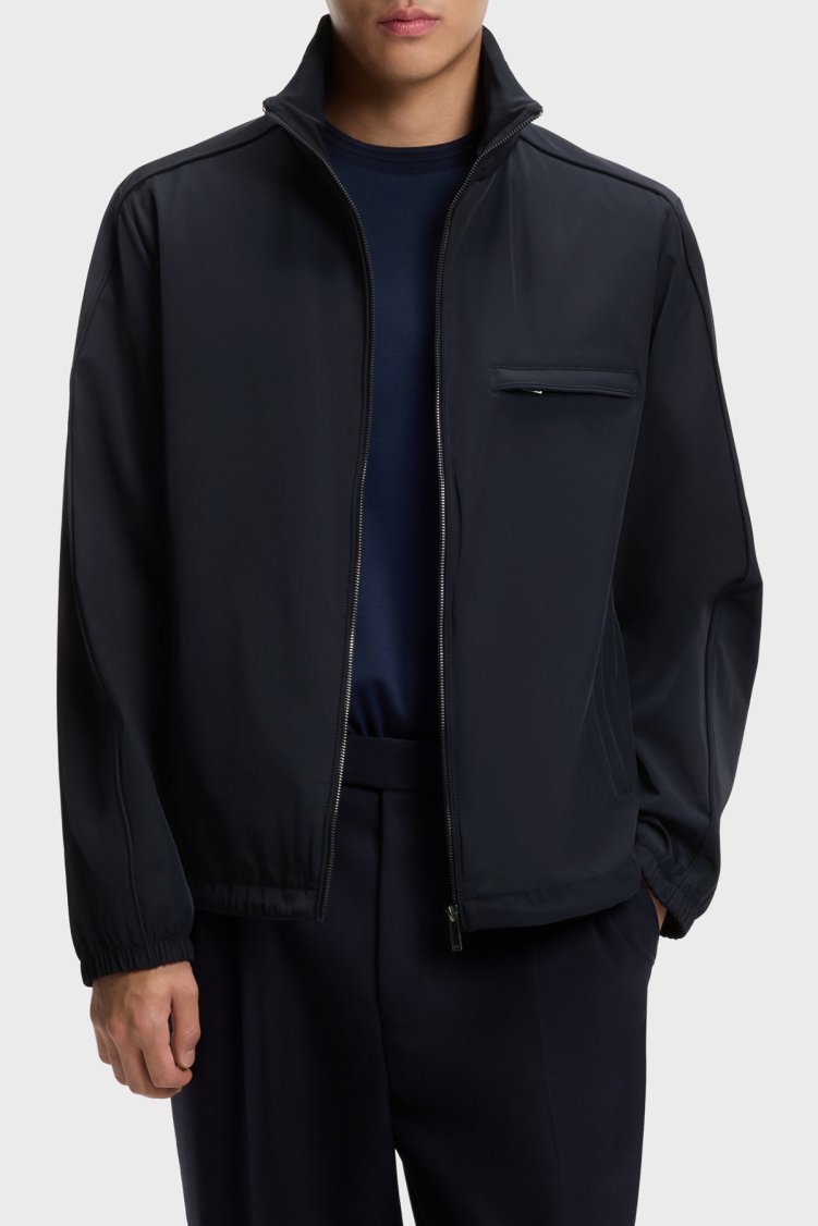 Boss Logolu Regular Fit Dik Yaka Su İtici Erkek Mont 50554286 404 LACİVERT - Boss