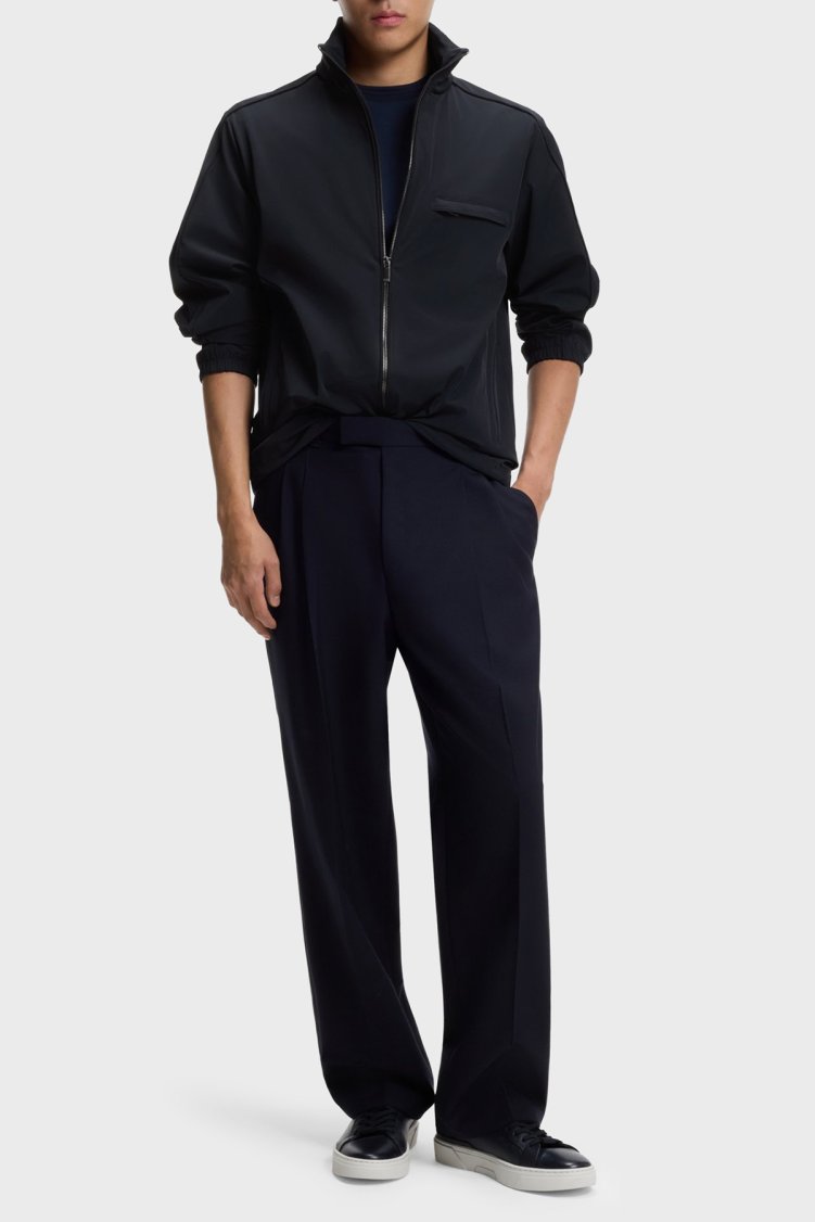 Boss Logolu Regular Fit Dik Yaka Su İtici Erkek Mont 50554286 404 LACİVERT - Boss (1)