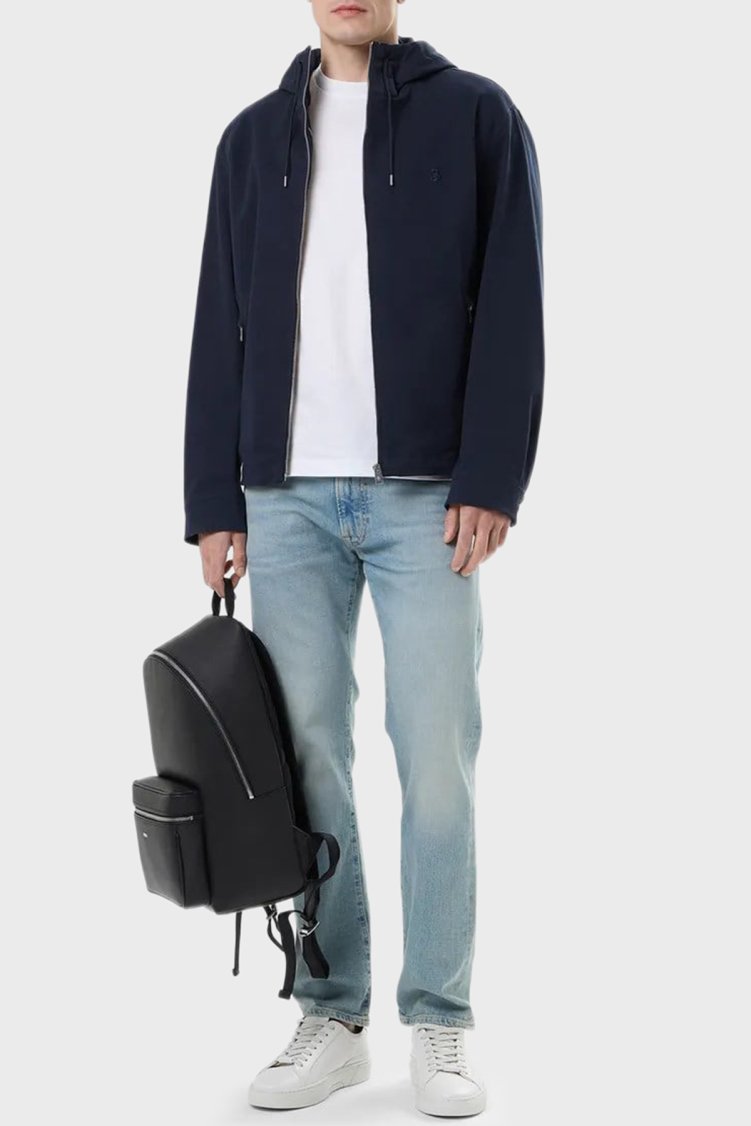 Boss Logolu Regular Fit Kapüşonlu Erkek Mont 50564188 404 Lacivert - Boss (1)