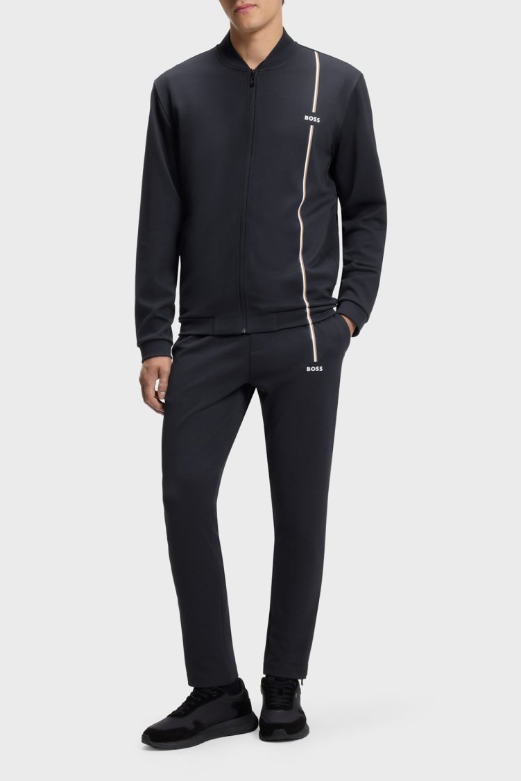 Boss Logolu Regular Fit Lastikli Bel Erkek Pantolon 50563330 402 Lacivert - Boss (1)