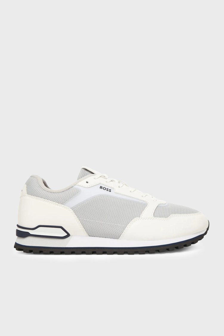 Boss Logolu Sneaker Erkek Ayakkabı 50557903 104 BEYAZ-GRİ - Boss