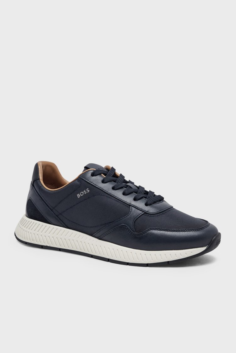 Boss Logolu Sneaker Erkek Ayakkabı 50568757 401 Lacivert - Boss