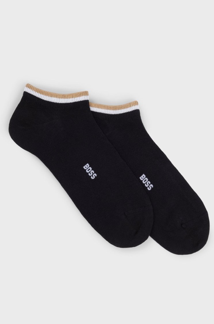 Boss Logolu Streç Pamuklu 2 Pack Erkek Çorap 50491192 001 SİYAH - Boss
