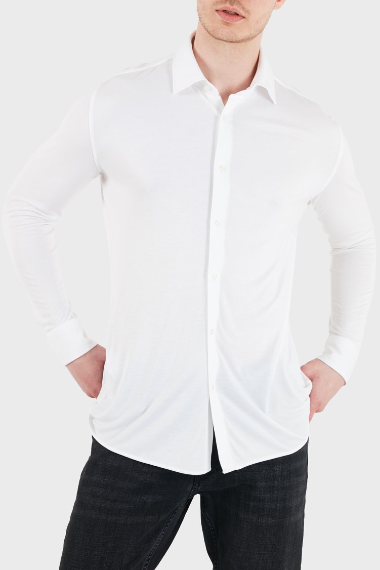 Boss Modal Slim Fit Klasik Yaka Uzun Kol Erkek Gömlek 50561622 100 BEYAZ - Boss