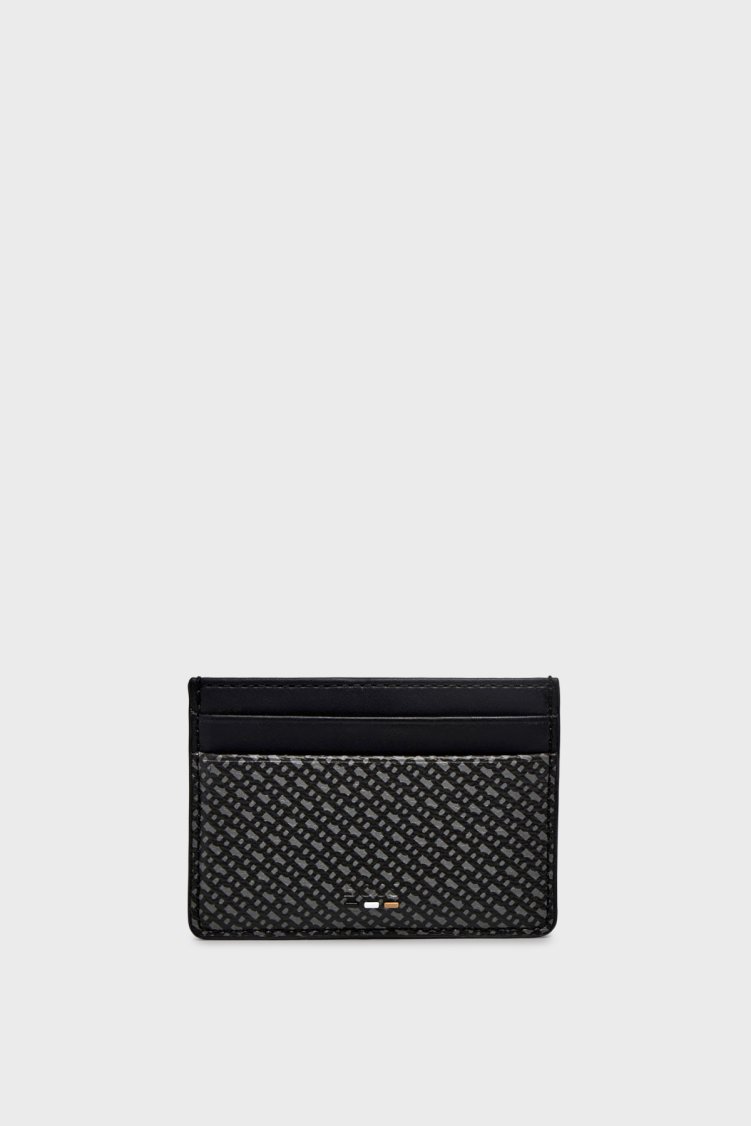 Boss Monogram Logolu Erkek Kartlık 50558498 001 SİYAH - Boss