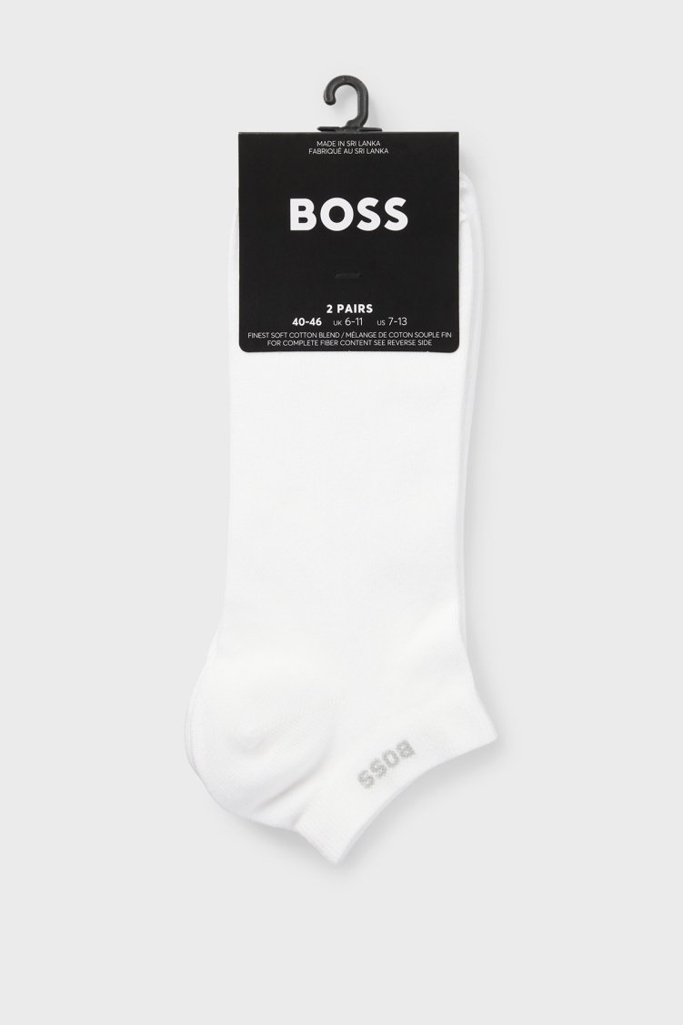 Boss Pamuk Karışımlı Logolu Erkek Çorap 50469849 100 BEYAZ - Boss