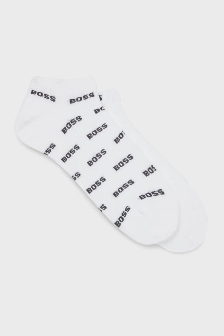 Boss Pamuk Karışımlı Logolu Erkek Çorap 50511423 100 BEYAZ - Boss