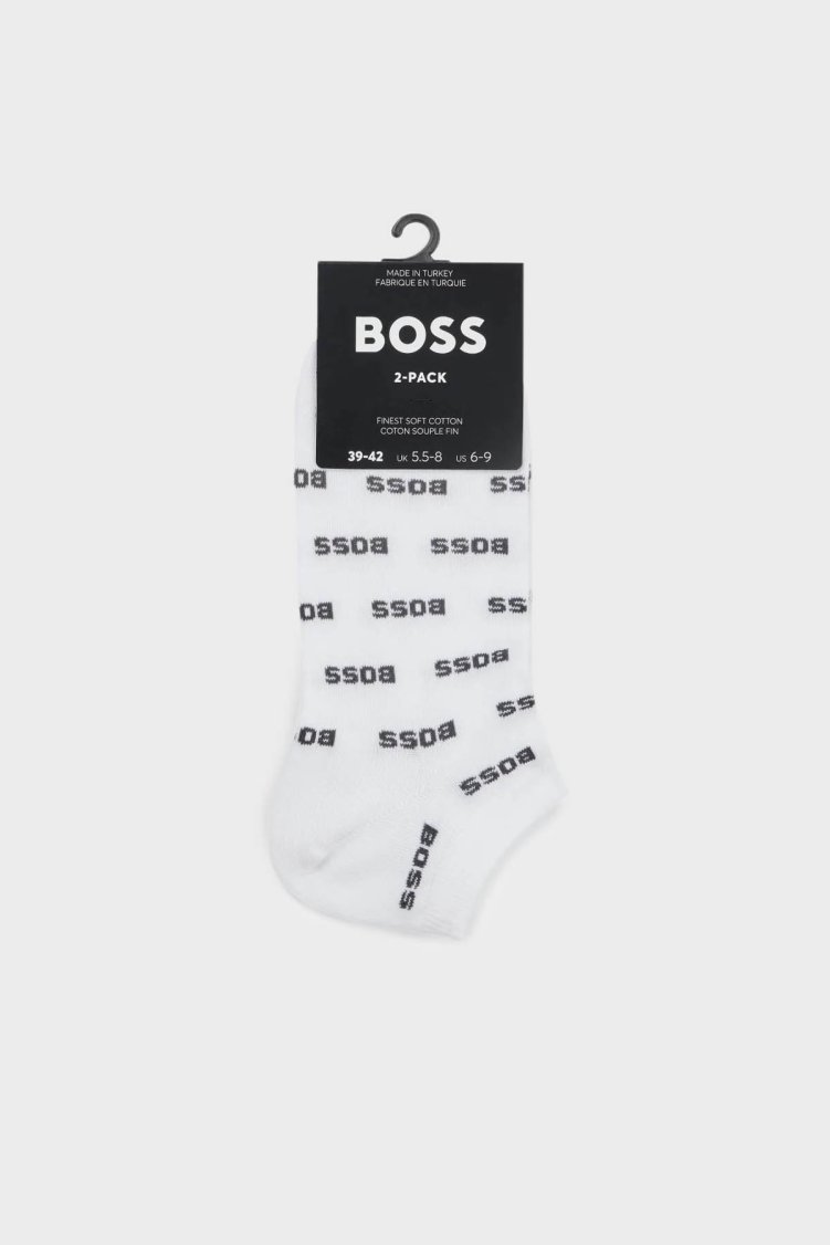 Boss Pamuk Karışımlı Logolu Erkek Çorap 50511423 100 BEYAZ - Boss (1)