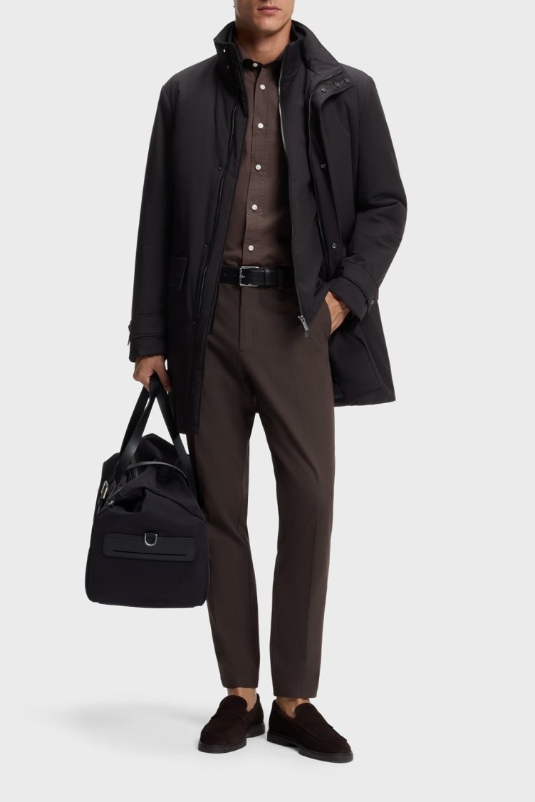 Boss Pamuk Karışımlı Slim Fit Daralan Paça Erkek Pantolon 50543945 209 Kahve - Boss (1)