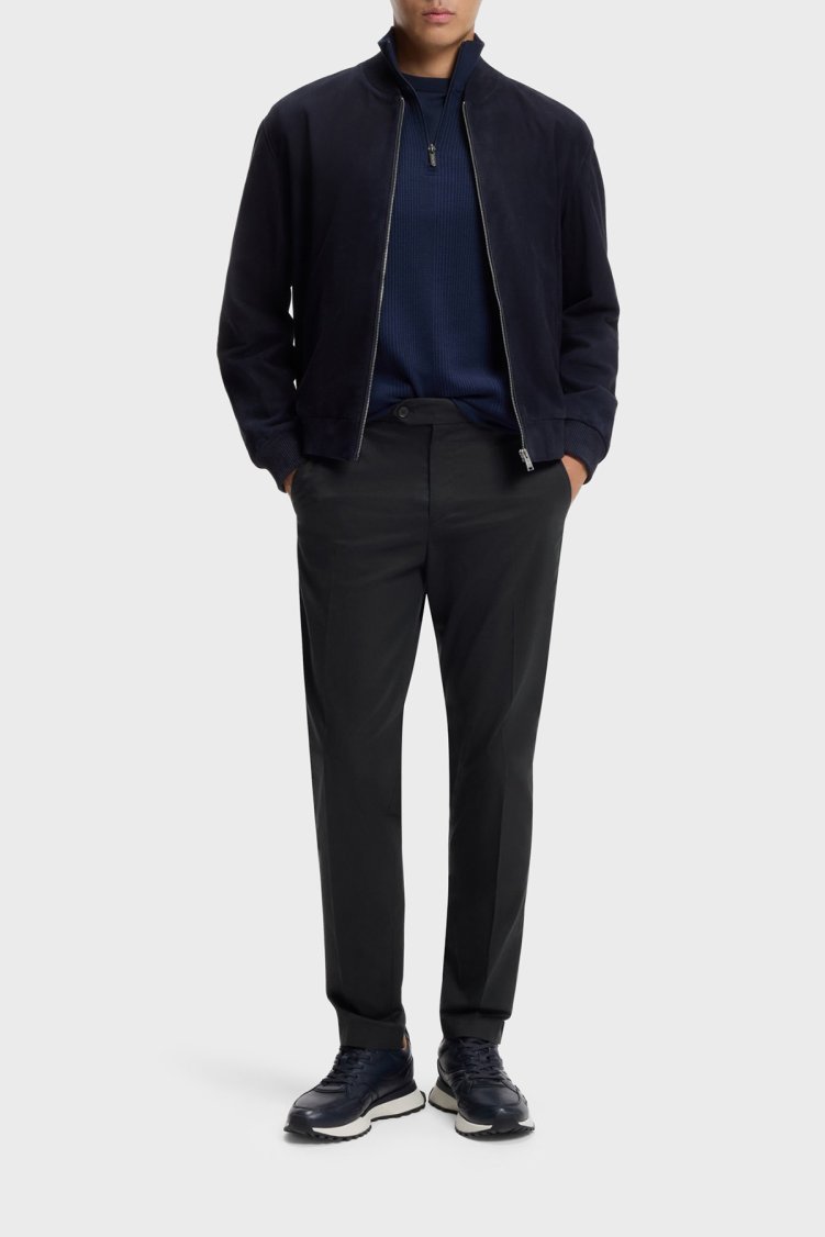 Boss Pamuk Karışımlı Slim Fit Normal Bel Düz Paça Klasik Erkek Pantolon 50555842 404 LACİVERT - Boss (1)