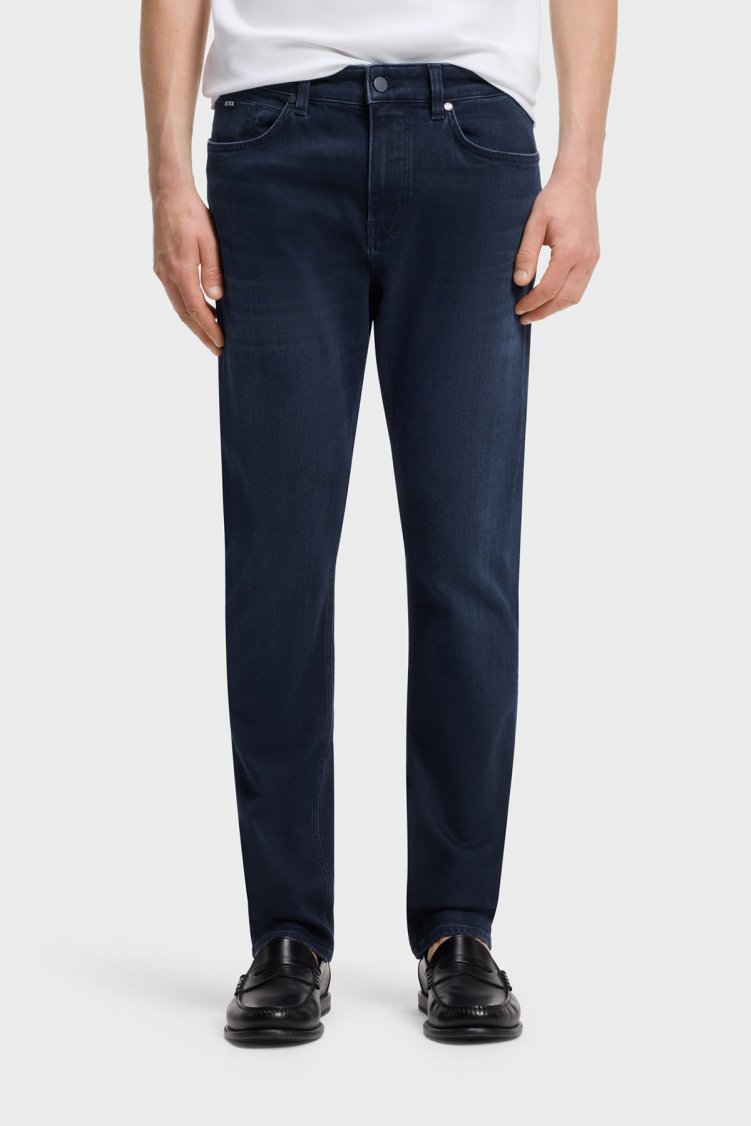 Boss Pamuk Karışımlı Slim Fit Normal Bel Jeans Erkek Kot Pantolon 50566914 403 Lacivert - Boss