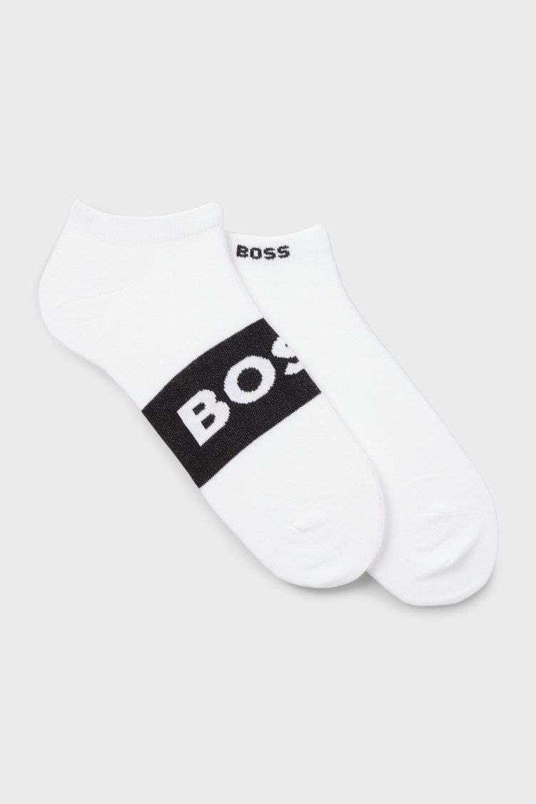 Boss Pamuklu Logolu 2 Pack Erkek Çorap 50469720 100 BEYAZ - Boss
