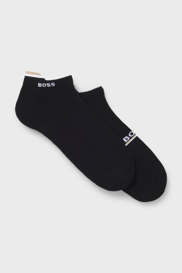 Boss Pamuklu Logolu 2 Pack Erkek Çorap 50554563 001 SİYAH - Boss