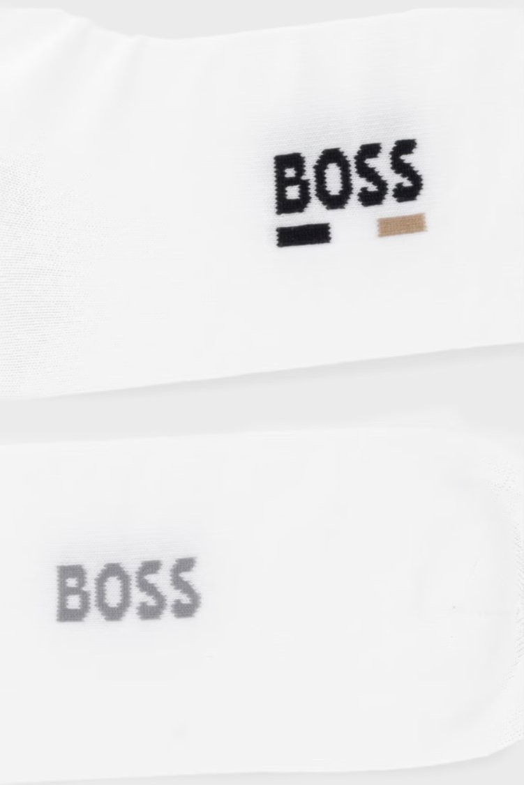 Boss Pamuklu Logolu 2 Pack Erkek Çorap 50559426 100 BEYAZ - Boss (1)