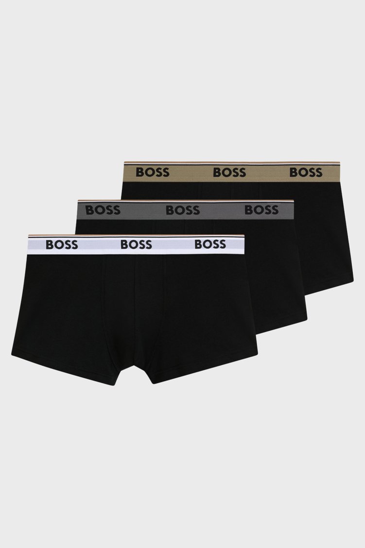 Boss Pamuklu Logolu 3 Pack Erkek Boxer 50554693 004 SİYAH - Boss