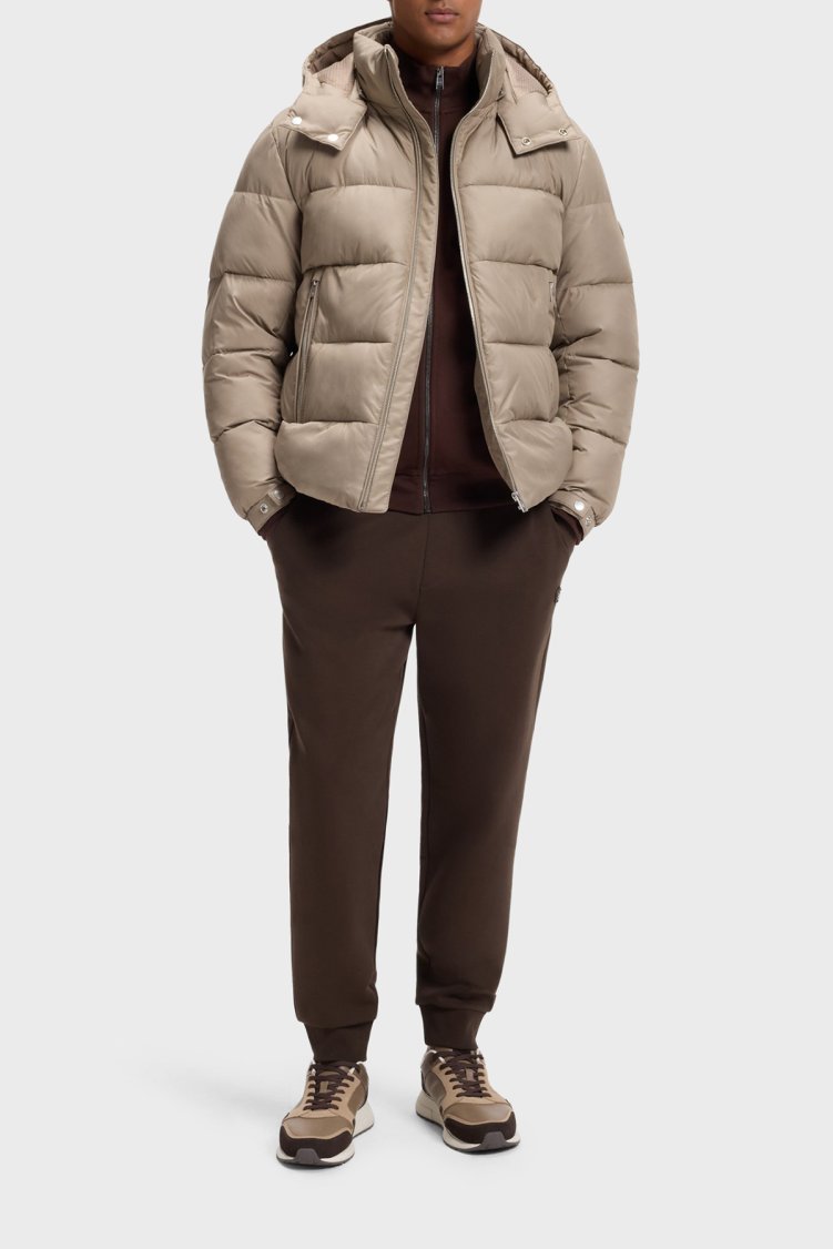 Boss Pamuklu Logolu Regular Fit Lastikli Paça Erkek Pantolon 50555853 209 Kahve - Boss (1)