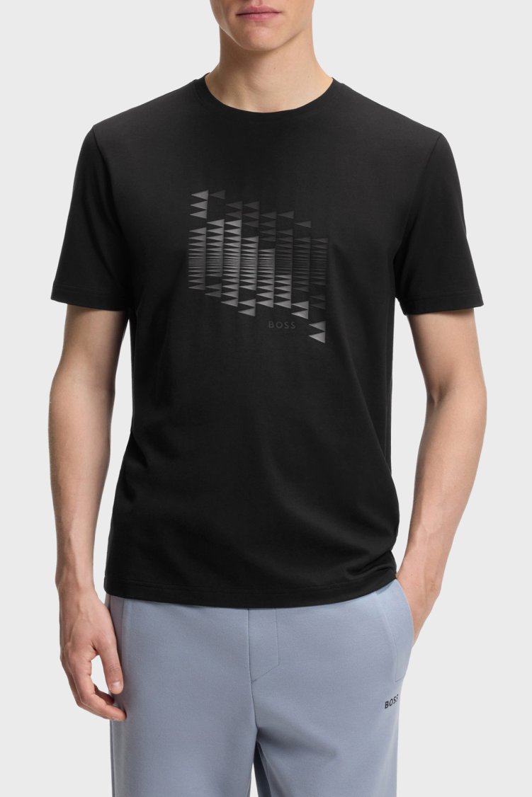 Boss Pamuklu Regular Fit Bisiklet Yaka Erkek T Shirt 50566853 001 Siyah - Boss