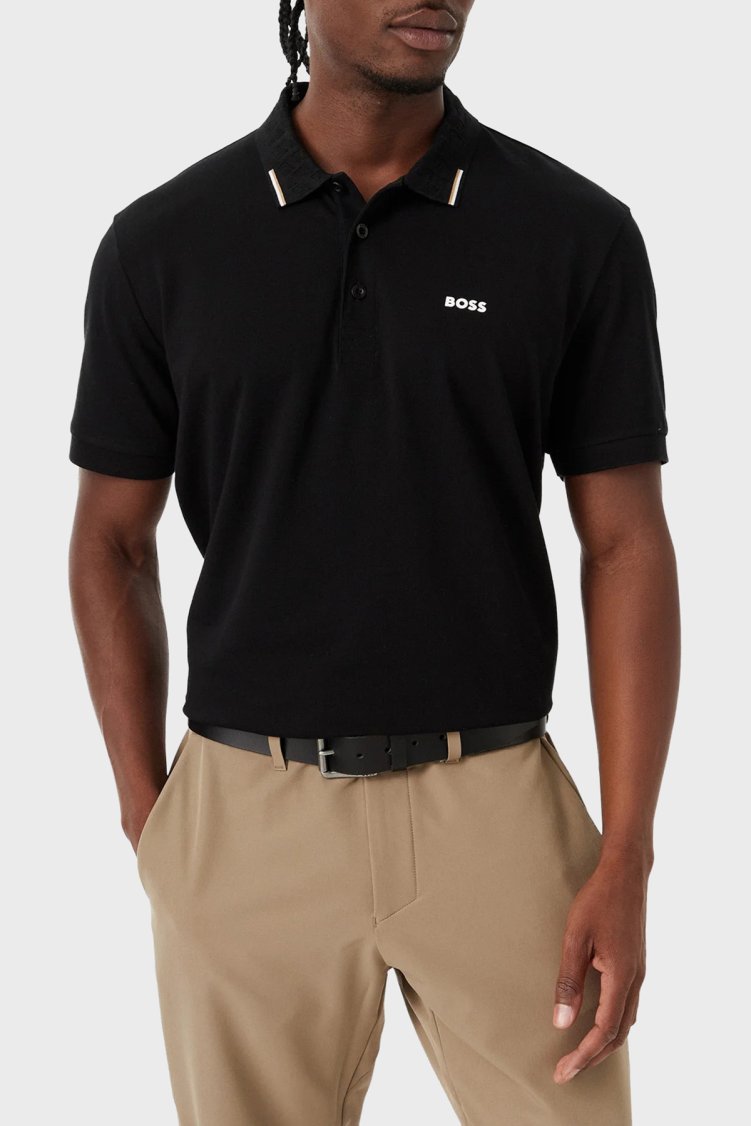 Boss Pamuklu Regular Fit Düğmeli Erkek Polo 50564779 001 Siyah - Boss