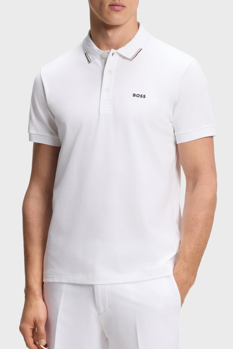 Boss Pamuklu Regular Fit Düğmeli Erkek Polo 50564779 100 Beyaz - Boss