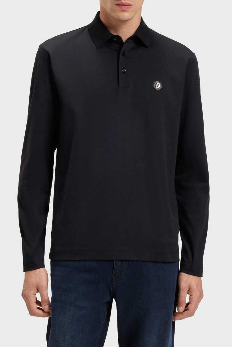 Boss Pamuklu Regular Fit Düğmeli Erkek Polo Yaka Sweat 50523917 406 Lacivert - Boss