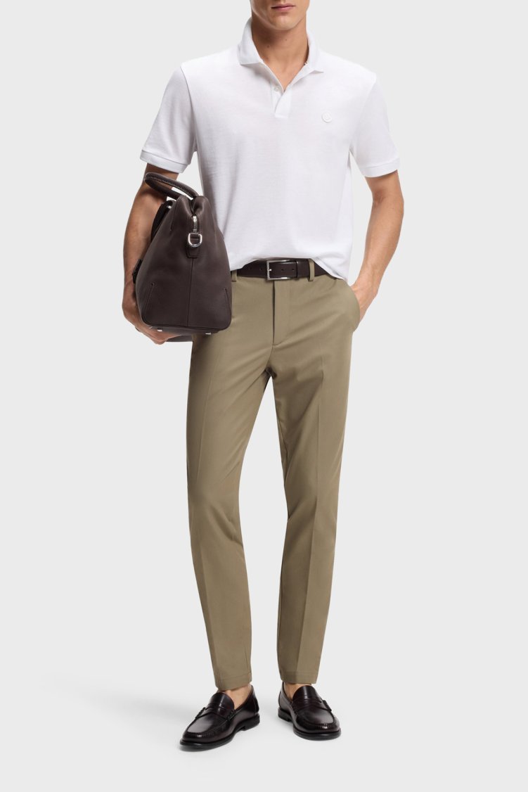 Boss Pamuklu Regular Fit Logolu Düğmeli Erkek Polo 50555300 100 BEYAZ - Boss (1)