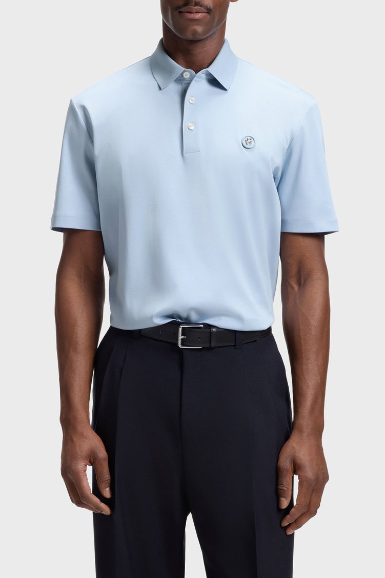 Boss Pamuklu Regular Fit Logolu Düğmeli Erkek Polo 50555829 450 MAVİ - Boss