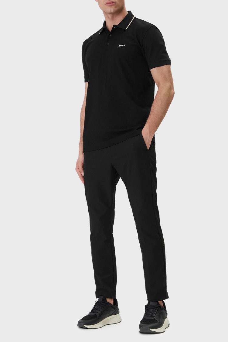Boss Pamuklu Regular Fit Logolu Düğmeli Erkek Polo 50559365 001 SİYAH - Boss (1)