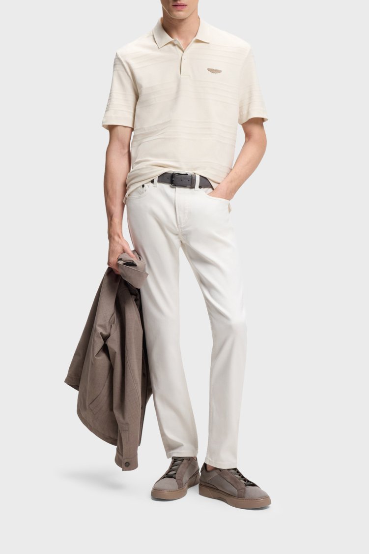 Boss Pamuklu Regular Fit Logolu Kısa Kollu Düğmeli Erkek Polo 50556174 118 BEJ - Boss (1)