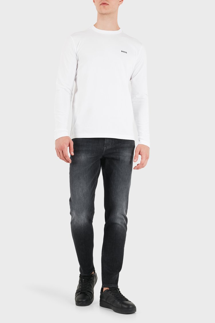 Boss Pamuklu Slim Fit Dar Paça Jeans Erkek Kot Pantolon 50565988 025 Koyu antrasit - Boss (1)
