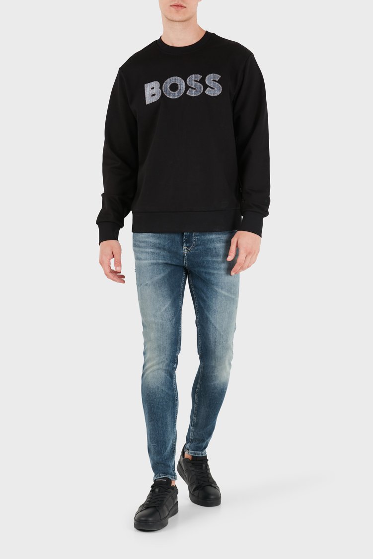 Boss Pamuklu Slim Fit Dar Paça Jeans Erkek Kot Pantolon 50566096 436 Lacivert - Boss (1)